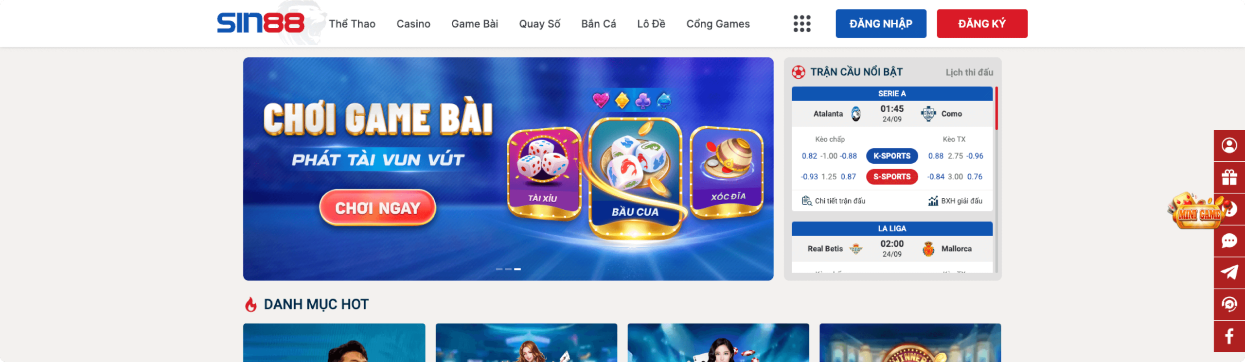 Sin88 được tin tưởng giới thiệu bởi nhà cái uy tín 79